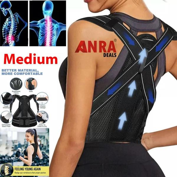ATEK Medium Neoprene Upper Back Shoulder Support Brace Black