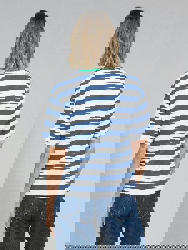 Kite Womens Organic Oxbridge Jersey T-Shirt Navy Stripe