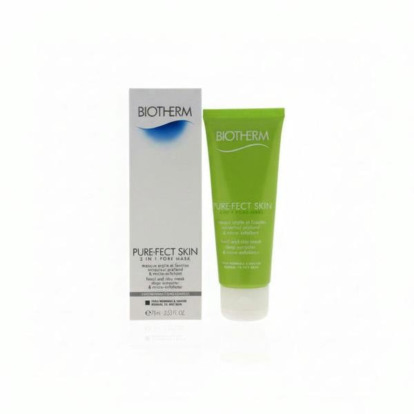 Biotherm Purefect Skin 2-in-1 Pore Mask packaging and tube on a white background