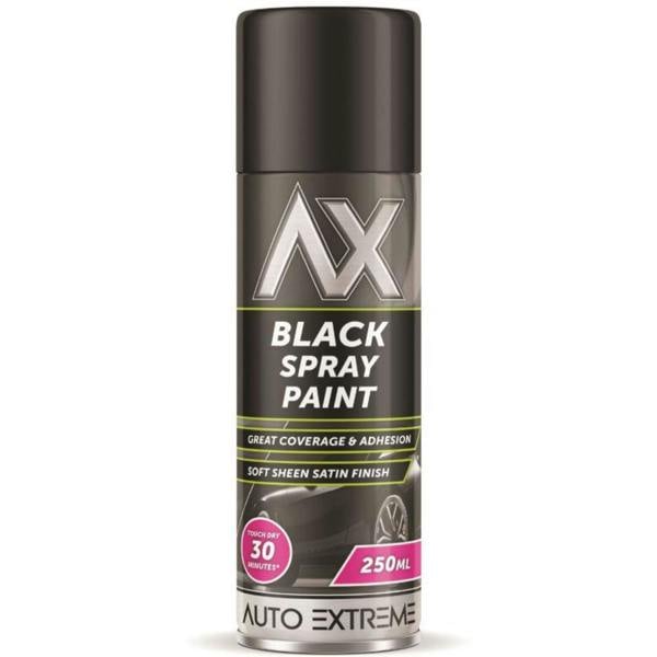 Auto Extreme Black Satin Spray Paint 250ml