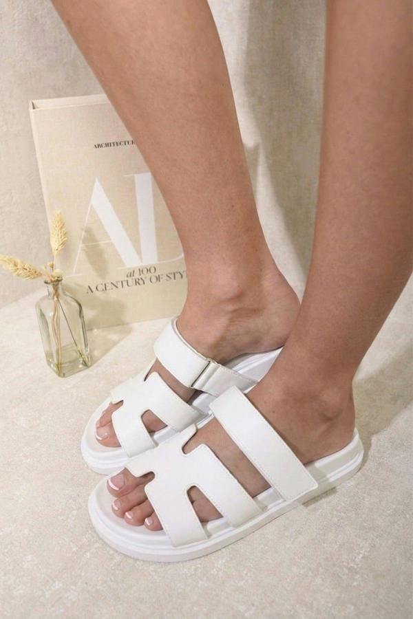 ikrush Daniela Cut Out Strappy Slip On Flats