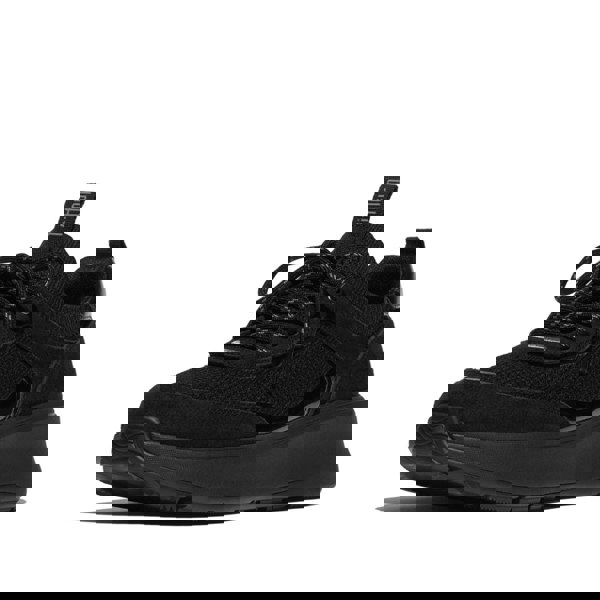 FitFlop F-MODE  SUEDE/KNIT Womens Trainers All Black