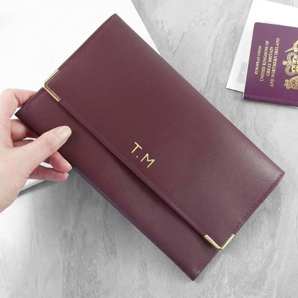Personalised Luxury Travel Organiser - alternative angle