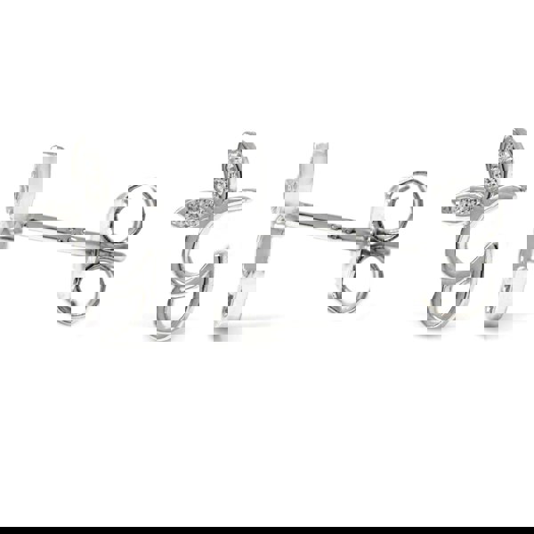 Say It With Winged Initial Earrings - Sterling Silver