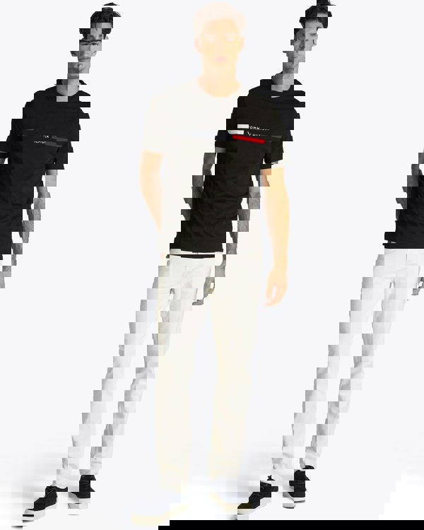 Tommy Hilfiger Hilfiger Chest Insert Mens T-Shirt - Black