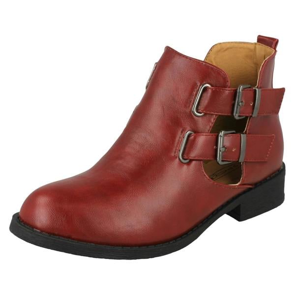 Spot On Ladies Spot On Cut Out Ankle Boot