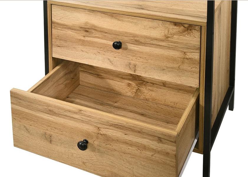 Timber Art Design Zahra Bedroom Open Wardrobe 2 Drawers  Furniture Storage Cupboard