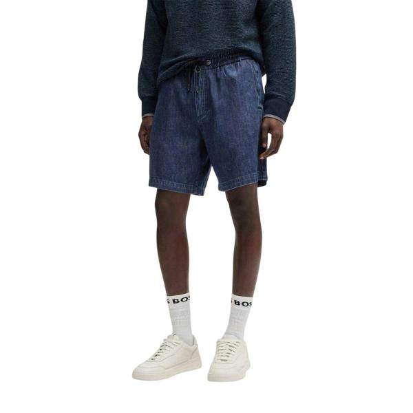 Boss Mens Denim Shorts - Dark Blue - 