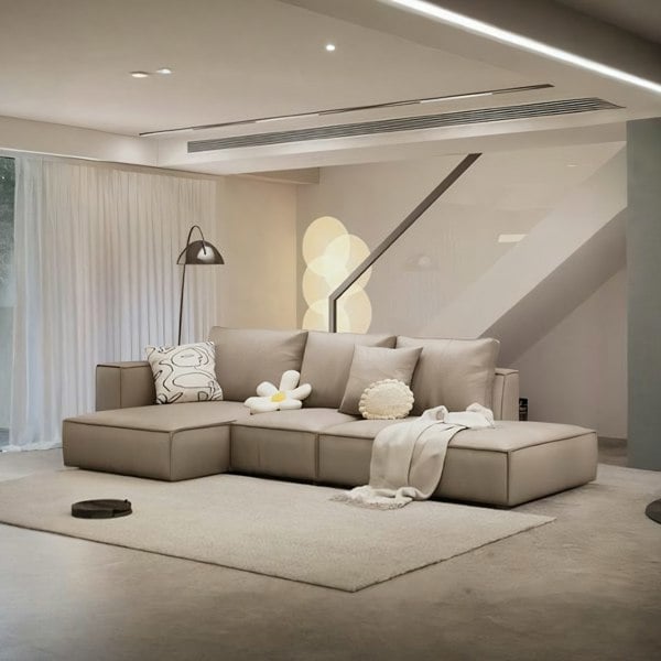 Zora Four Seater Corner Sofa, Real Leather-Ritconcept-Rit Concept