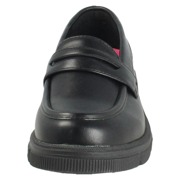 Pineapple Girls Pineapple Black Slip On Loafer School Shoes H2713