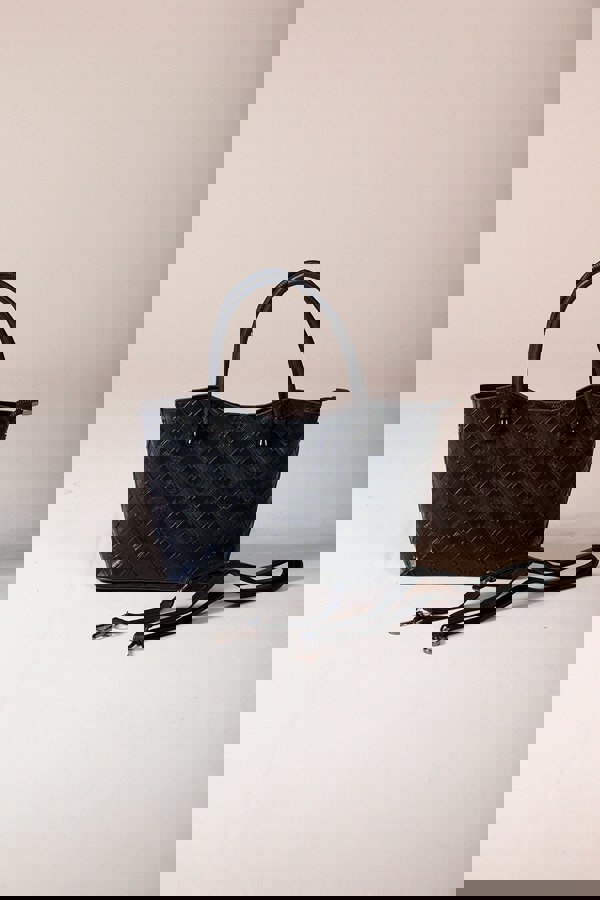 SVNX Braided Textured Crossbody Tote