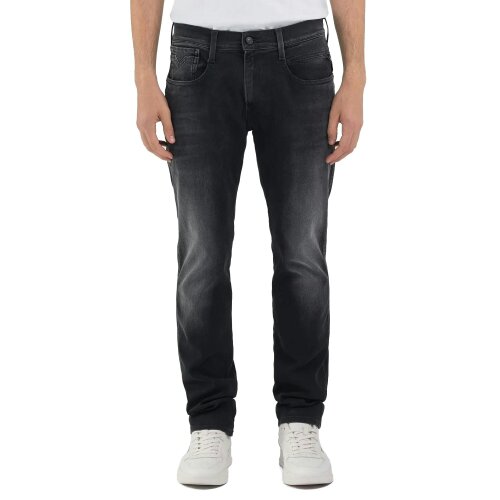 Replay Hyperflex Anbass Slim Tapered Jeans - Dust Dark Grey