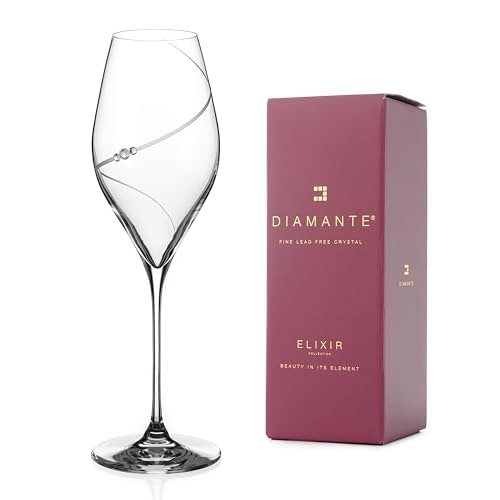 Diamante Swarovski Prosecco Glasses - 'Silhouette' Single