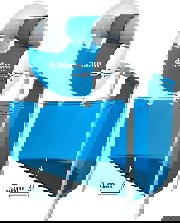 Intex Metal Frame Rectangular Pool 300 X 200 X 75cm