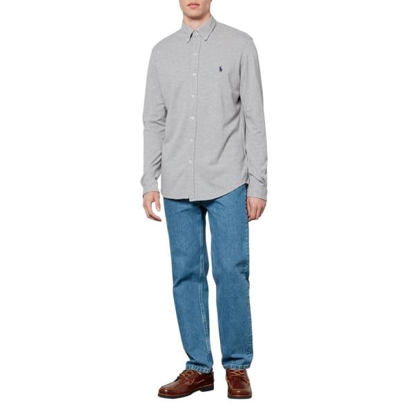Ralph Lauren Mens Embroidered Logo Oxford Shirt - Heather - 