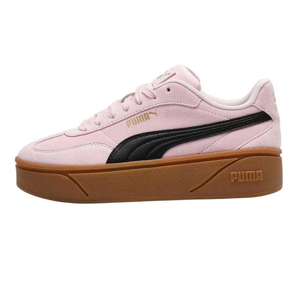 Puma Womens/Ladies Club Era II Suede Platform Trainers - Pink/Navy/Gum - 