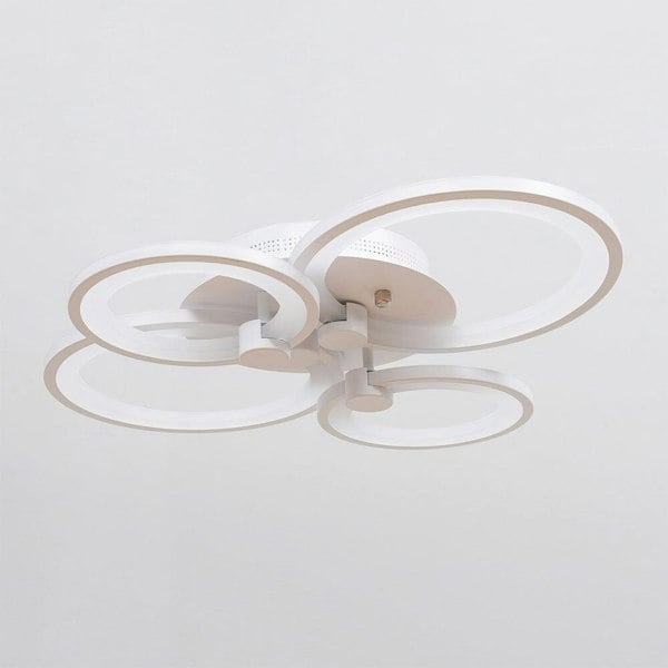 4/6/8 Rings Circle LED Semi-Flush Ceiling Light Dimmable/Non-Dimmable Ceiling Lights Living and Home 