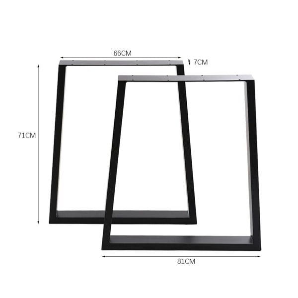 Set of 2 Metal Table Legs Heavy Duty Industrial DIY Furniture Legs Table Legs Living and Home 81cm W x 7cm D x 71cm H