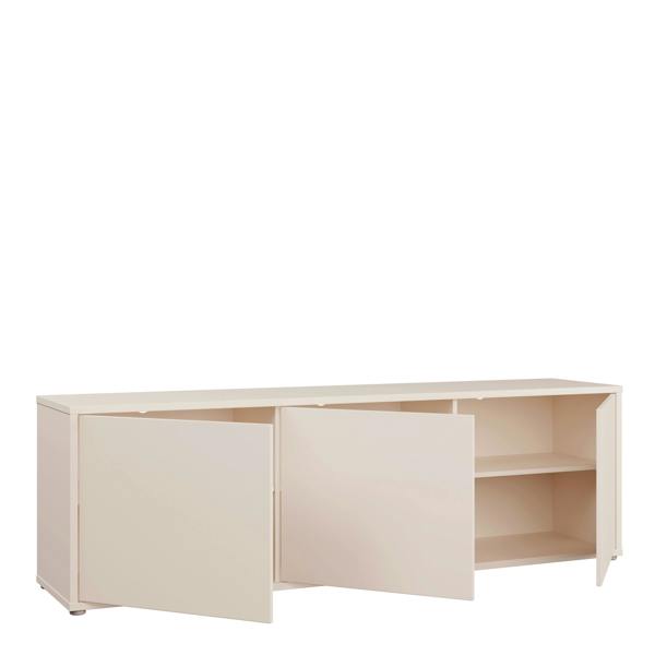 Furniture To Go Alice Springs Large TV Cabinet with 3 Doors Push-to-Open in Sand