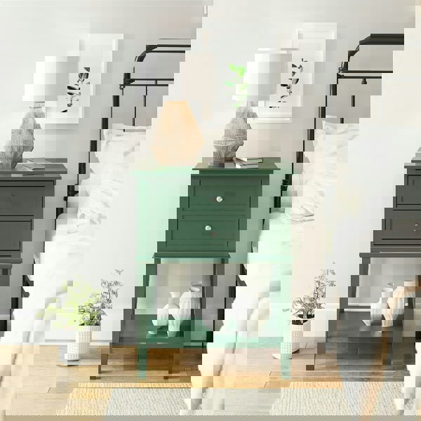 Dorel Home Franklin End Table with 2 Drawers Green