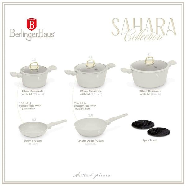 Berlinger Haus 10 pcs cookware set Berlinger Haus BH8080 Sahara