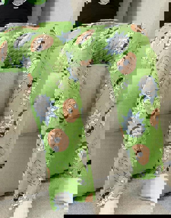Rick And Morty Mens Multicoloured Pickle Rick Short Sleeve Long Leg Pyjama Set