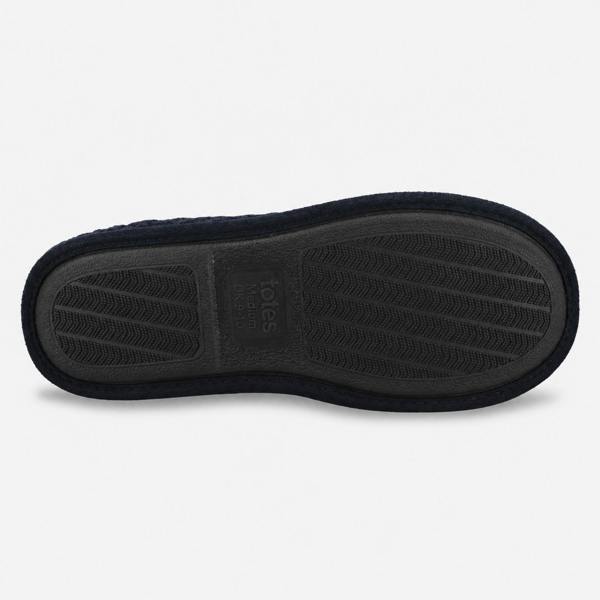 Totes KNITTED MULE SLIPPERS Mules   in  Navy