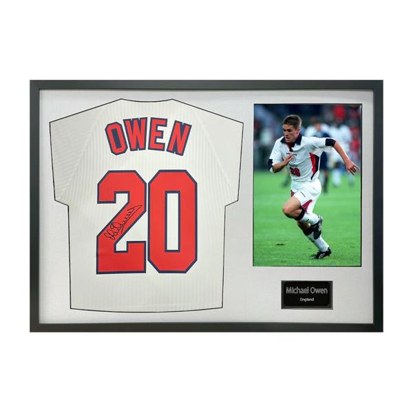 Michael Owen Signed England 98' Shirt Classic Frame