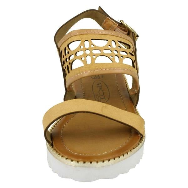 Spot On Girls Spot On Cut Out Ankle Strap Low Mules