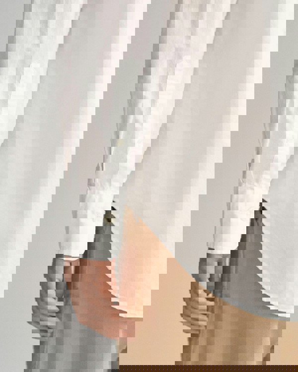 GANT Mens Regular Fit Long Sleeve Poplin Shirt - 110 White