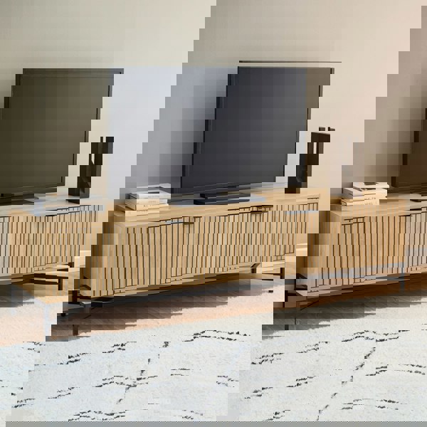 Furniture To Go Jaipur TV Unit With 3 Doors 176cm Wide in Oak