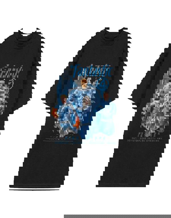 Marvel First Steps Mens Black Fantastic Four Short Sleeved T-Shirt