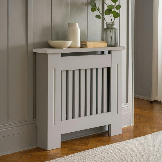 Neo Grey Decorative Wooden Radiator Cover Small
