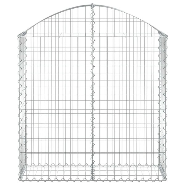 Berkfield Arched Gabion Basket 100x30x100/120 cm Galvanised Iron