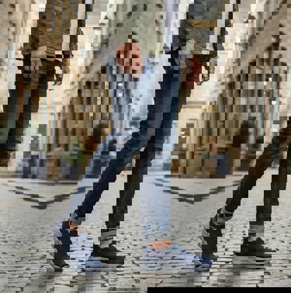 Skechers GO WALK FLEX - OJAI Mens Trainers Navy/Grey/Pink