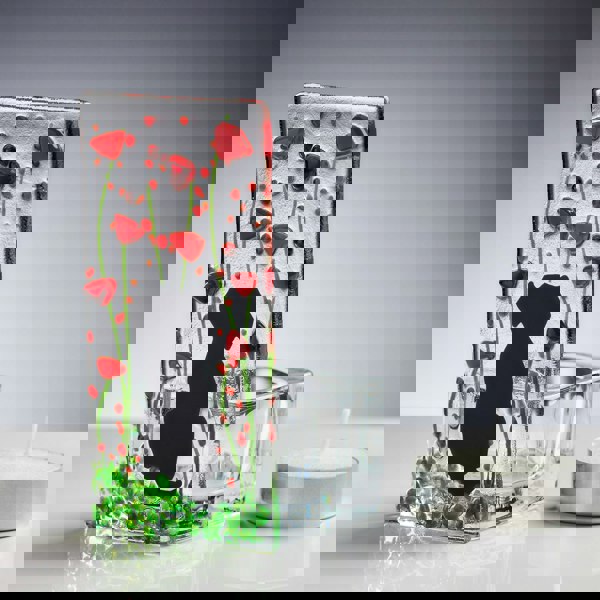 Handmade Fused Glass - Tea Light Holder - Dog - Poppy