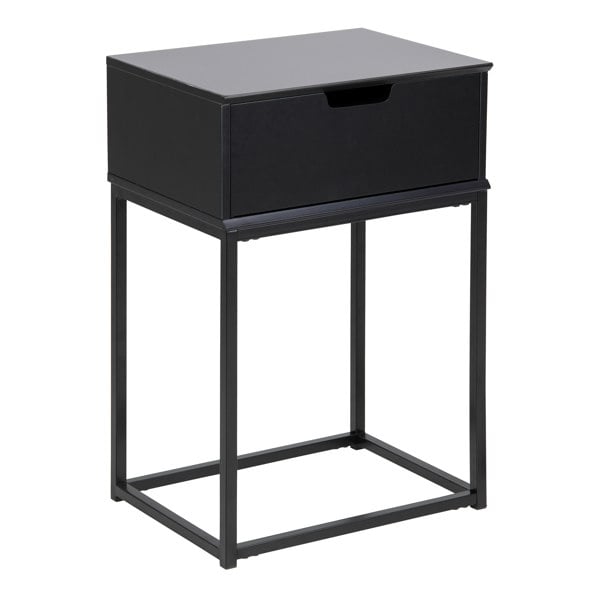 Furniture To Go Mitra 1 Drawer Bedside Table in Black