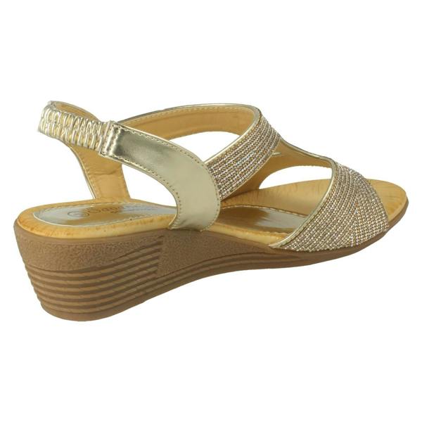 Savannah Ladies Savannah Wedge Heeled Sandals F12131