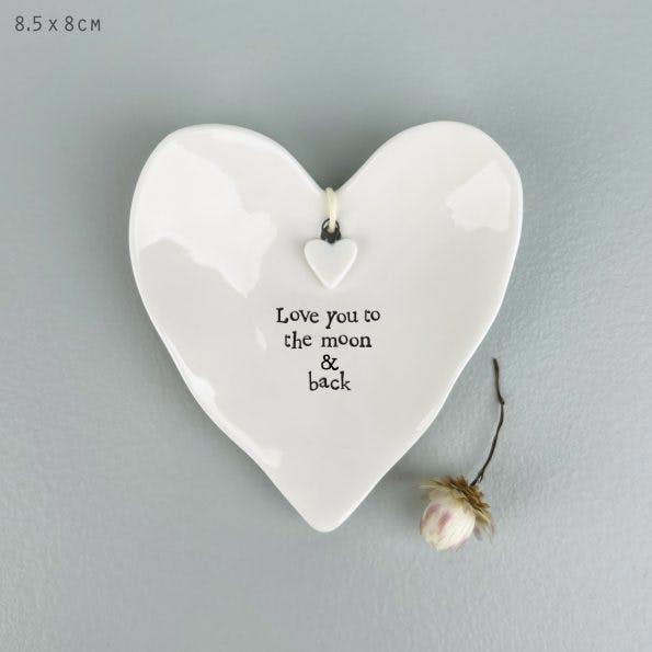 Love you to the moon and back" Porcelain Ring Dish