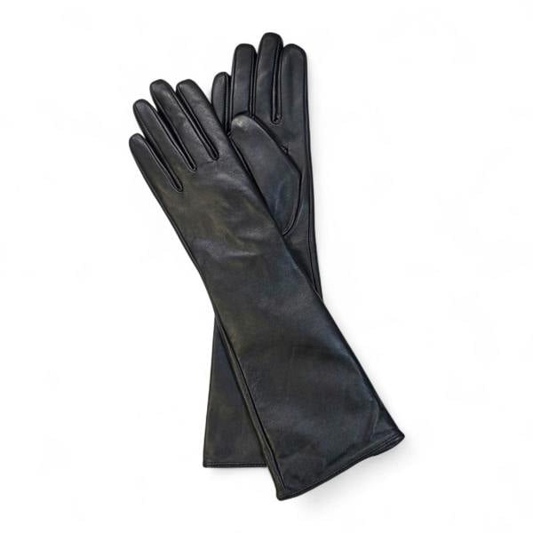Infinity Leather Womens Long Italian Leather Winter Soft Wool Lining Gloves