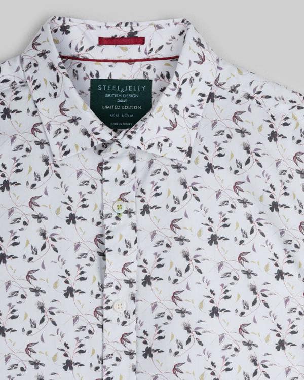 Steel & Jelly Limited Edition Sketch Floral Slim Fit Shirt