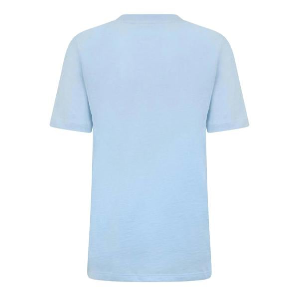 Reebok Womens/Ladies Contrast Logo Towelling T-Shirt - Blue - 