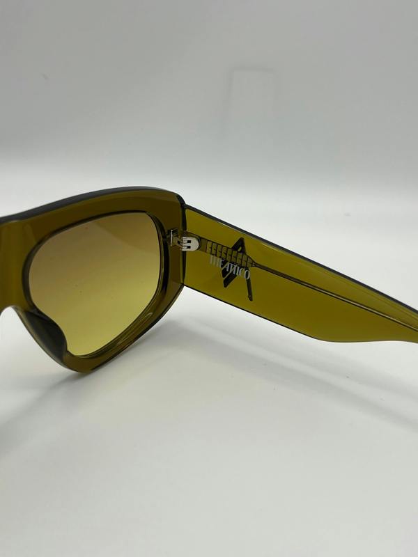 The Attico Linda Farrow Milano Oversized Sunglasses Olive