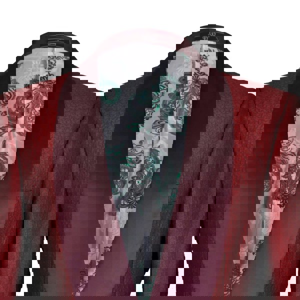 David WeJ DW Signature Satin Shawl Lapel Blazer - Wine