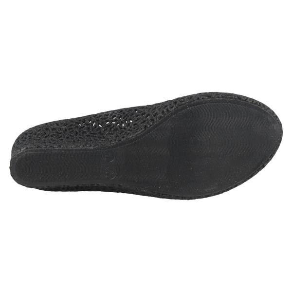 Savannah Ladies Savannah Slip On Open Toe Ballerina Style Wedge Shoes
