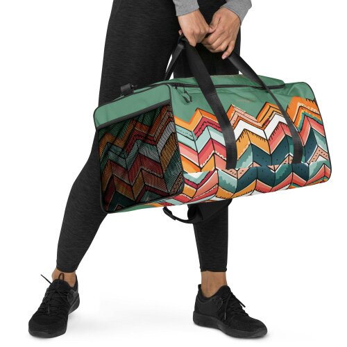 Anchor & Crew Vibrant Motif Pattern Weekender Duffle Bag