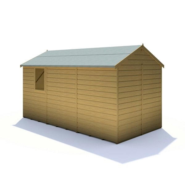 Shire Warwick Double Door 12x6 12mm interlock Clad wooden Shed - Best Shed