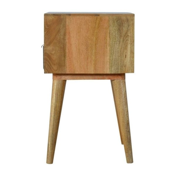 Artisan Furniture Grey Tweed Bedside with Open Slot
