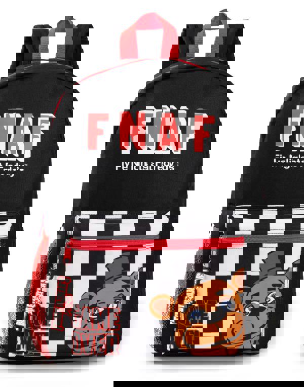 Five Nights At Freddy's Unisex Kids Black Front Printed Backpack (One Size)