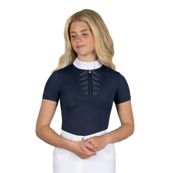 Coldstream Womens/Ladies Harthill Diamante Show Shirt - Navy - 